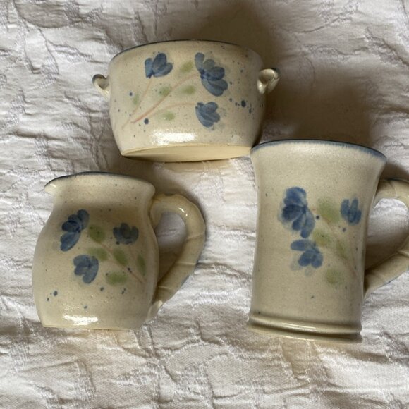 Cottagecore Tea for Four Handmade Pottery Set - Picture 9 of 10